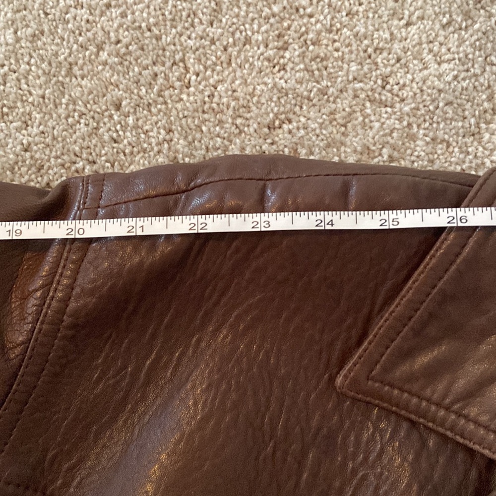 Ann Taylor leather bomber trucker jacket, vintage - Picture 11 of 13